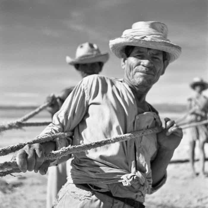 Fisherman Pulling the Net Ashore (Pescador Trayendo la Red a la Costa)